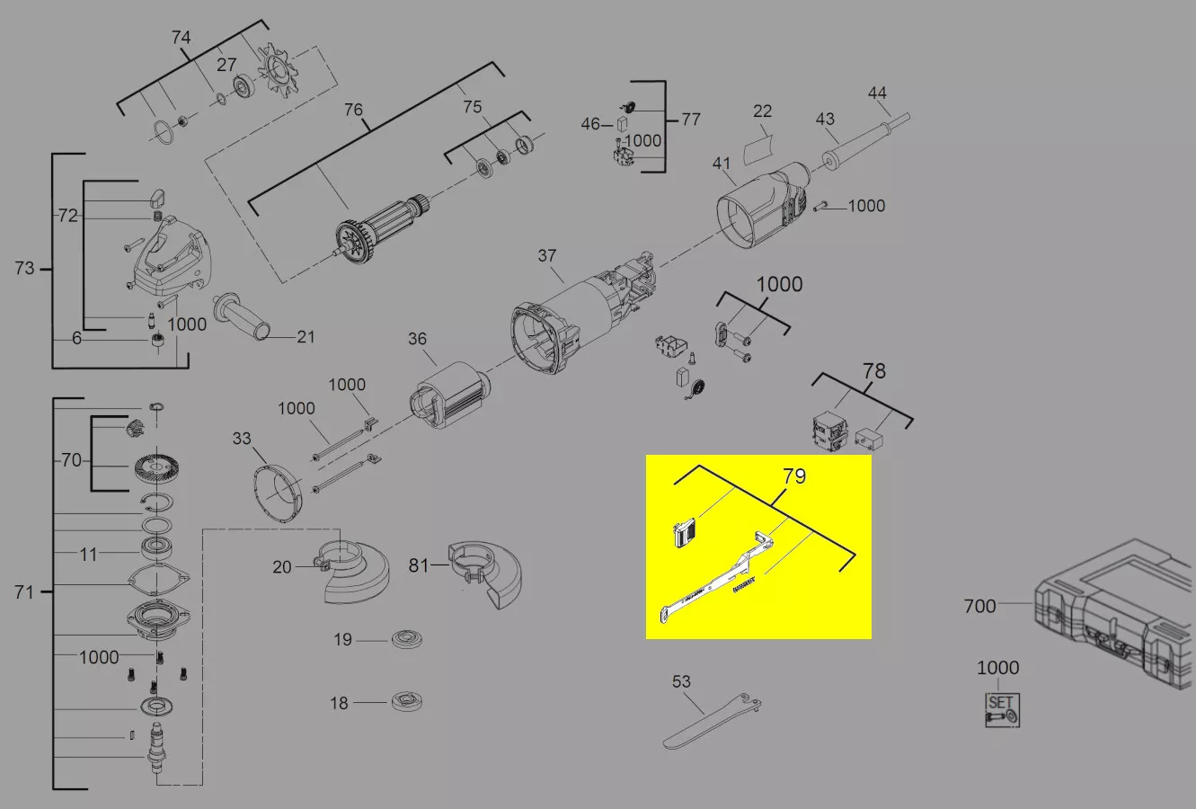 Levier interrupteur réf. 4931453652 AEG